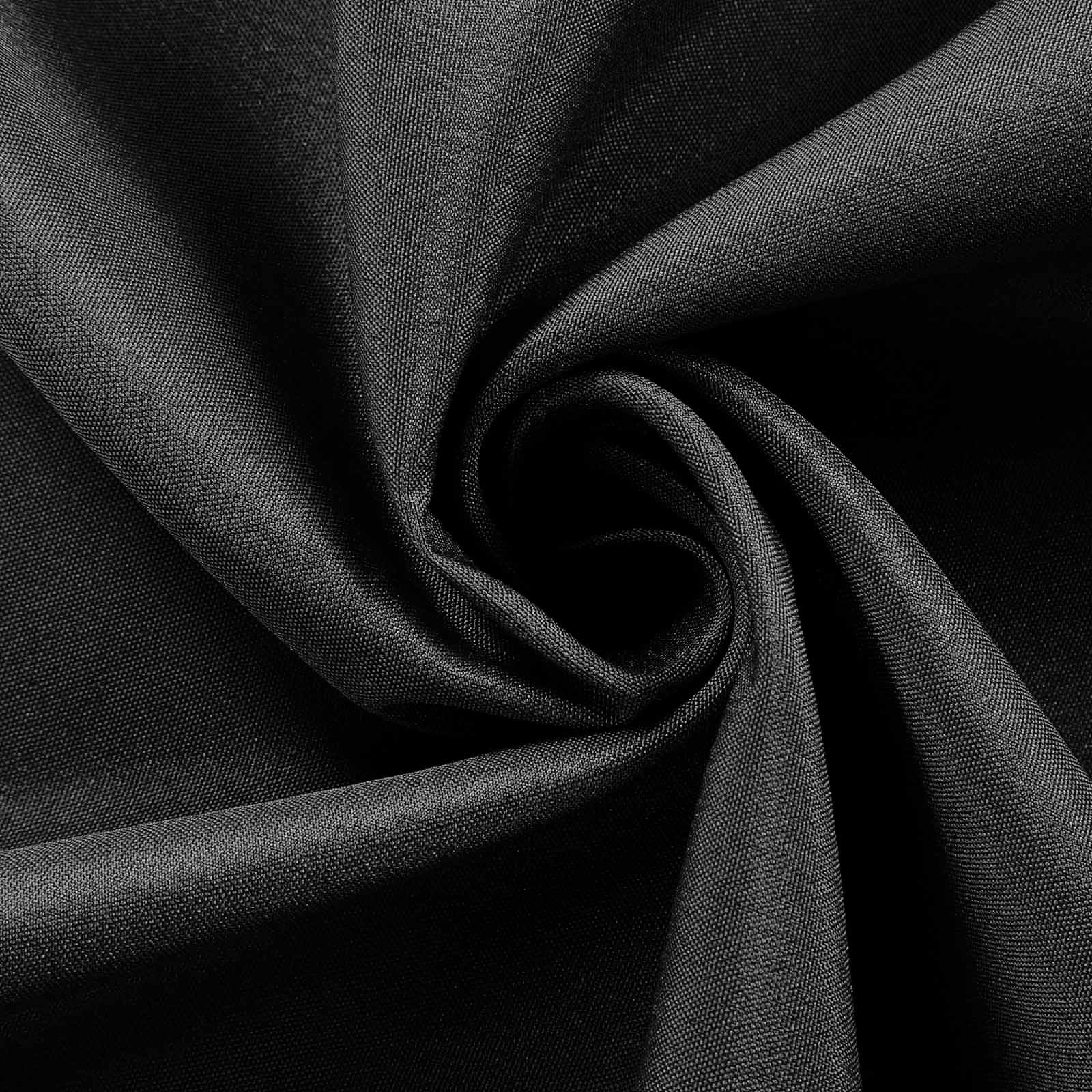 120 Black Polyester Round Tablecloth Etsy