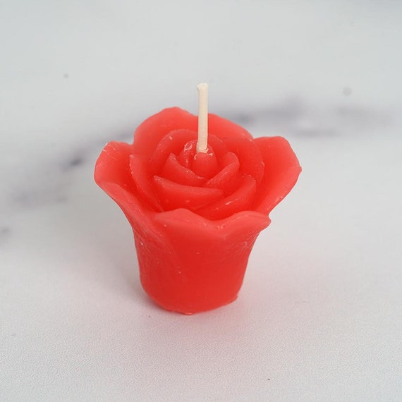 Bougie mini bourgoise rouge Luminante - Senteur fleur de coton