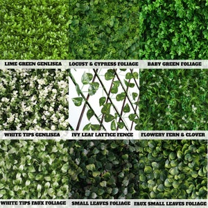 4 Grass Panels, Grass Backdrop, Wedding Backdrop, Baby Shower Backdrop, Wall Mat Artificial Boxwood Hedge Black Locust and Cypress Leaves image 9