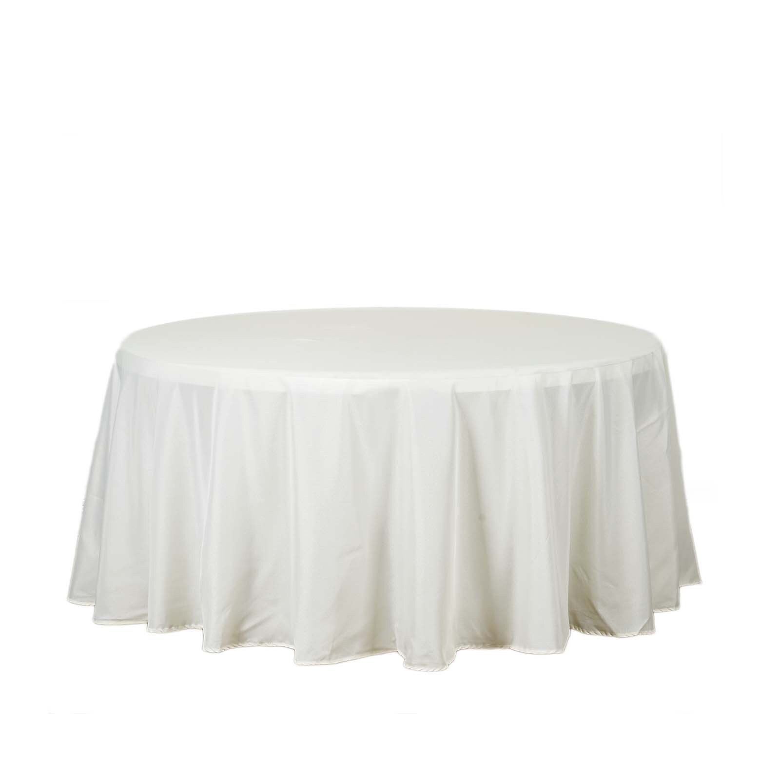 Polyester Poplin Rectangular Tablecloth Ivory. Choose Size Below main image 0