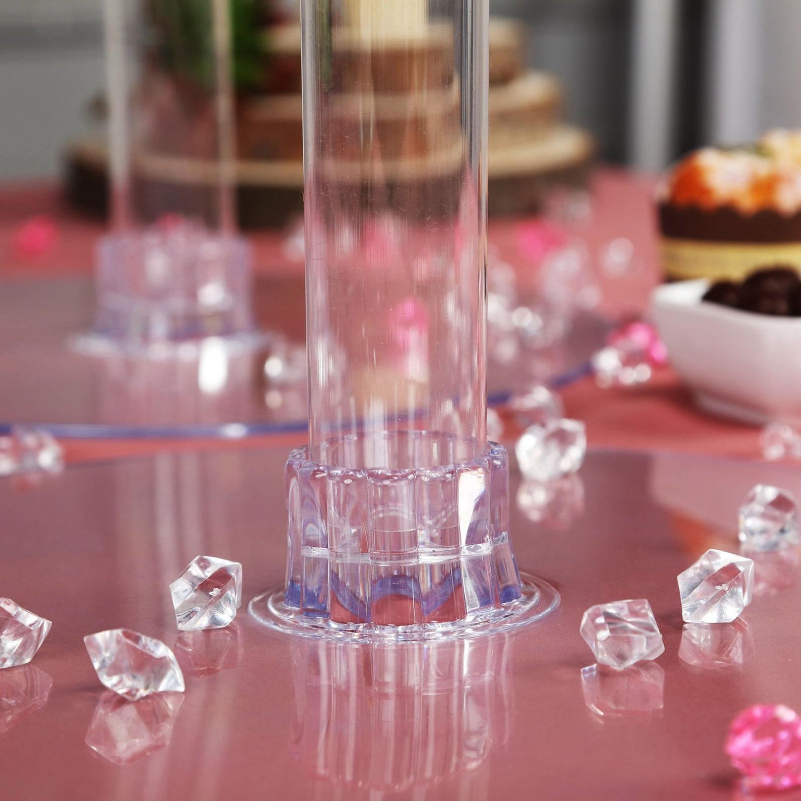 5 Tier Clear Cake Stand Acrylic Cake Stand Riser Display Etsy