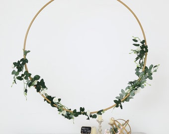 40" Gold Heavy Duty Metal Hoop Wreath, Floral Hoop, Door Wreath, Macrame Supplies, Dreamcatcher Hoop, Steel Hoop, Bridal Shower Wedding