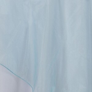 60 Turquoise Square Sheer Organza Table Overlays, Wedding Table Overlay, New Year Overlay, Sheer ...