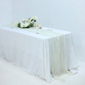 10FT Gauze Cheesecloth Table Runner,  Boho Wedding Arbor, Rustic Wedding Arch Cheesecloth, Draping Gauze - Ivory