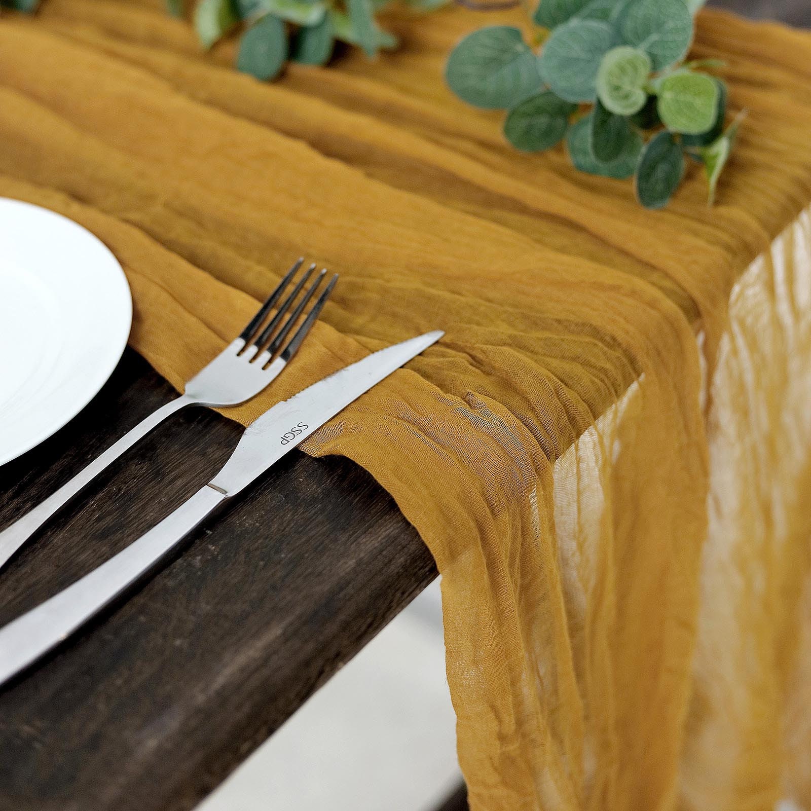 10FT Gauze Cheesecloth Table Runner Boho Wedding Arbor Etsy