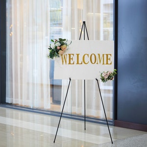 Hospitality 12x18 Sign Stands + Black Velour – FloorStands