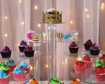 8 Tier Clear Cake Stand, Acrylic Cake Stand Riser, Display Stand for Cakes, Food Display, Cupcake Holder, Wedding Sweet Stand