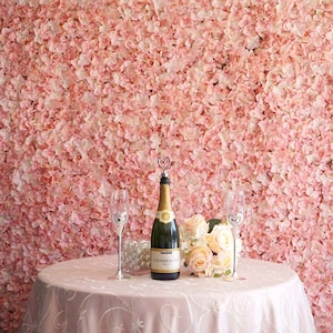 11 Sq ft - 4 Panels Blush Hydrangea Flower Wall Panel For Birthday Party, Wedding Photography Backdrop, Flower Panel, Wedding Decor