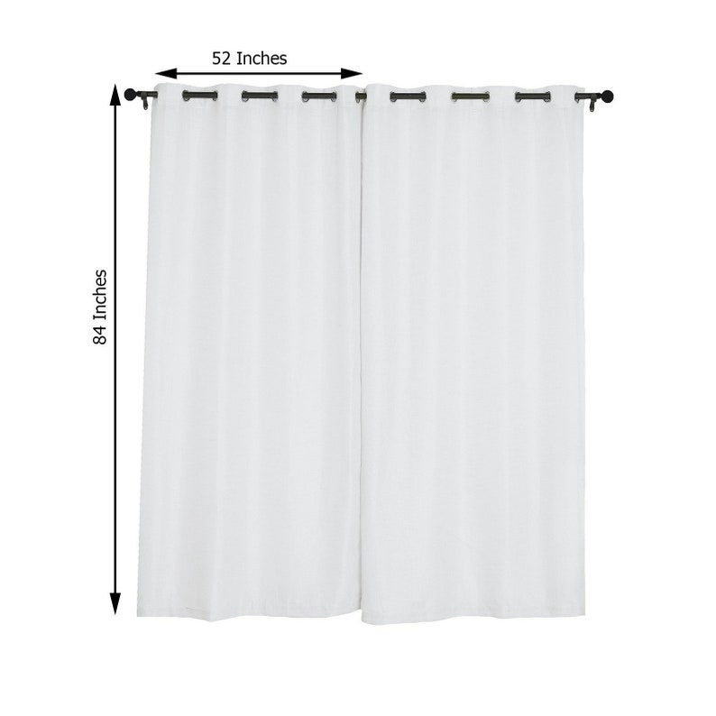 Set of 2 52x84 Faux Linen Curtain Panels - Etsy