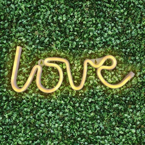 13&quot; Love Neon Light Sign | Letter Neon Sign | Valentine’s Day Decor | Wall Lights | LED Sign | Wall Decor | LED Backdrop
