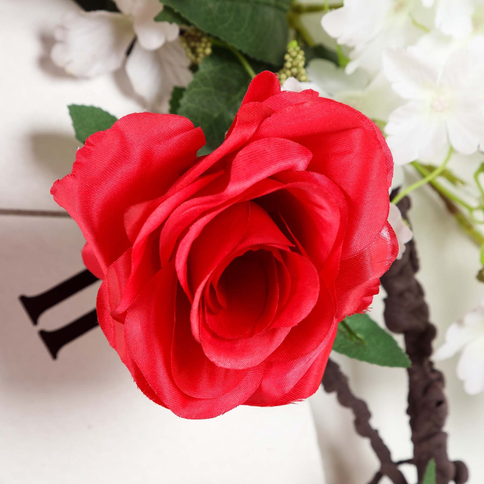 6 FT Red Rose Garland With Leaves Artificial Rose Vine Floral Etsy