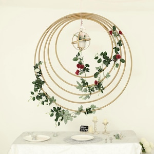 36&quot; Gold Heavy Duty Metal Hoop Wreath, Floral Hoop, Door Wreath, Macrame Supplies, Dreamcatcher Hoop, Steel Hoop, Bridal Shower Wedding