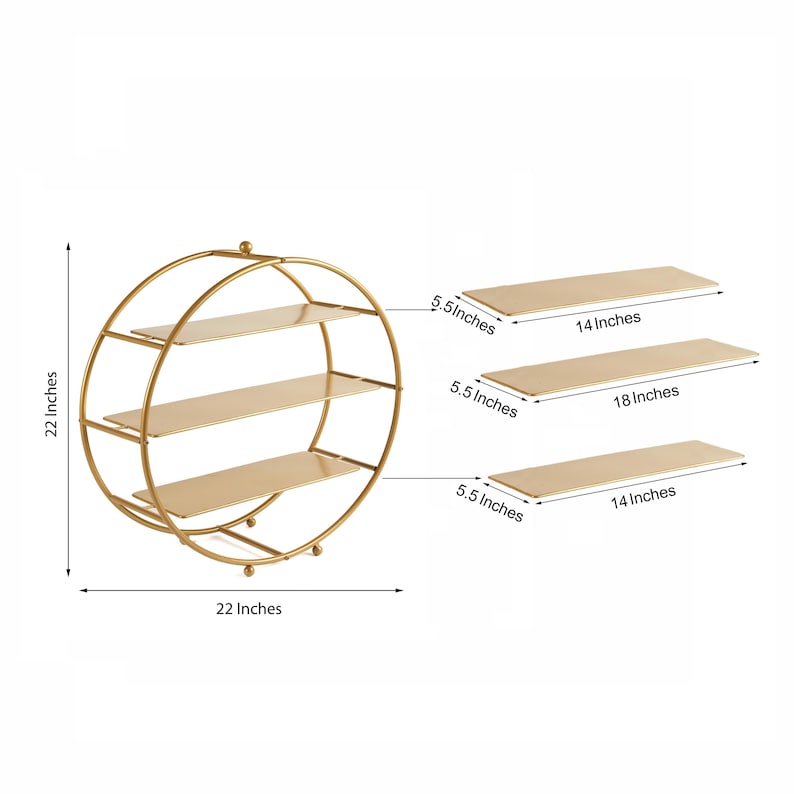 21inch | 3 Tier Gold Cupcake Stand, Cupcake Holders, Round Cupcake Display, Metal Display Stand for Cupcakes, Wedding Cupcake Stand