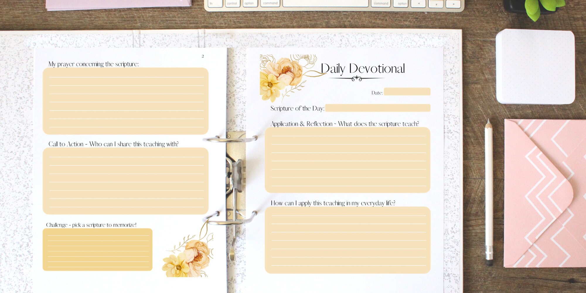 Daily Devotional Printable, Bible Study Tool, PDF Devotional, Bible ...