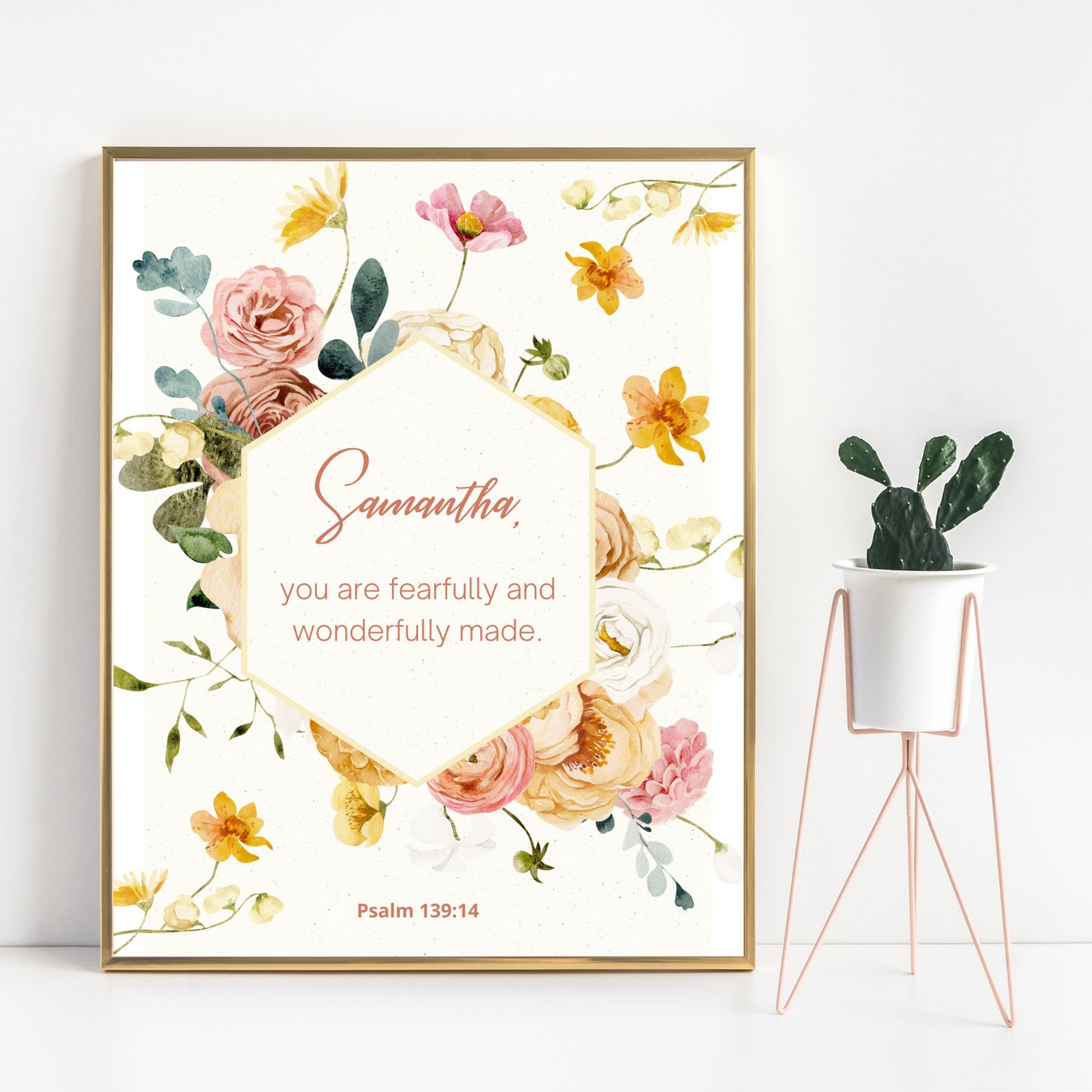 Custom Name Printable Wall Art, Digital Download, Christian Wall Decor