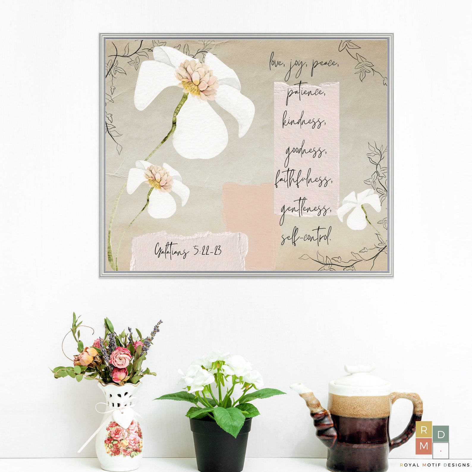 Love Joy Peace Wall Art Digital Download Bible Verse Wall  Etsy
