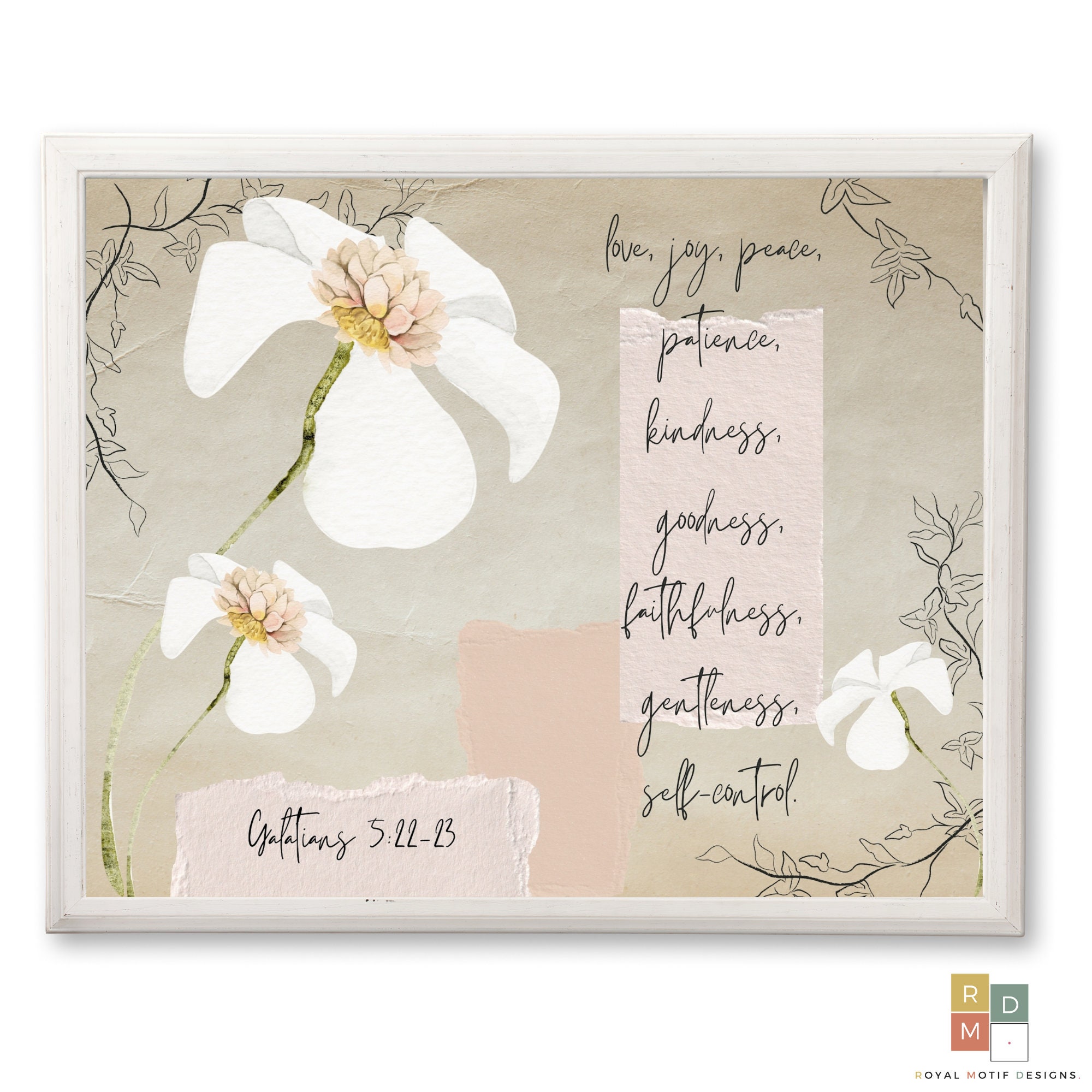 Love Joy Peace Wall Art Digital Download Bible Verse Wall  Etsy
