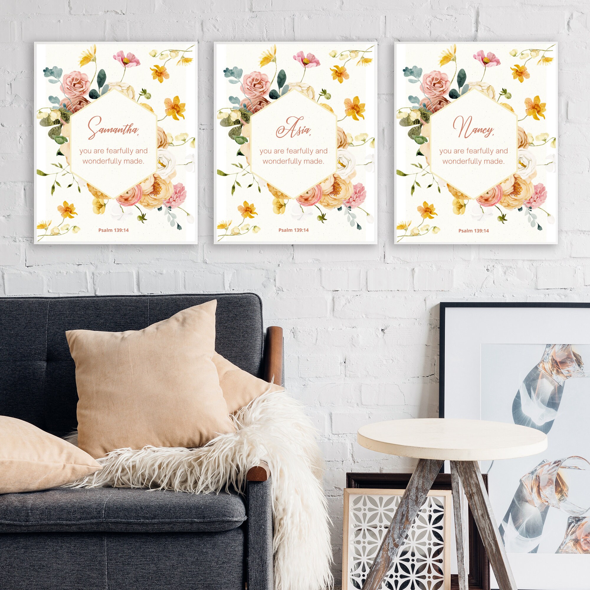 Custom Name Printable Wall Art, Digital Download, Christian Wall Decor ...