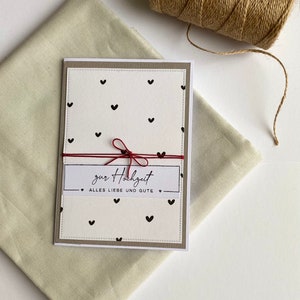 Karte zur Hochzeit // Hochzeitskarte // Herzen