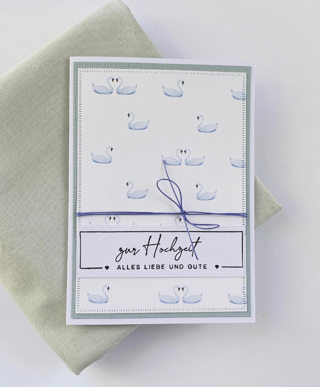 Karte zur Hochzeit // Hochzeitskarte // Hochzeit // Schwäne Etsy.de