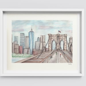 Brooklyn Bridge New York Print *FREE US SHIPPING*