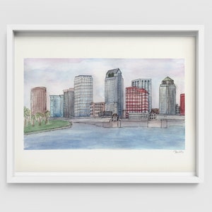 Tampa Florida Skyline Art Print *FREE US SHIPPING*