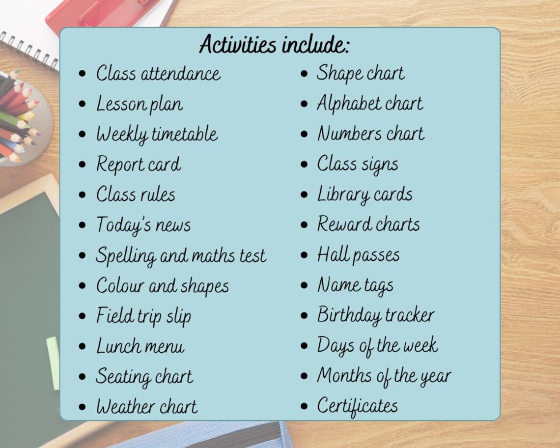 Teacher Pretend Play Set: 30-page Classroom Roleplay Kit (A4 Printable ...