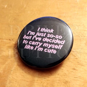 CHOOSE COLOR! Lucius "carry myself like I'm cute" OFMD pinback button, 1.5"