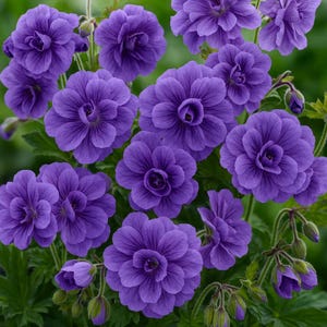 10 Double Purple Geranium Perennial Flowers Seeds