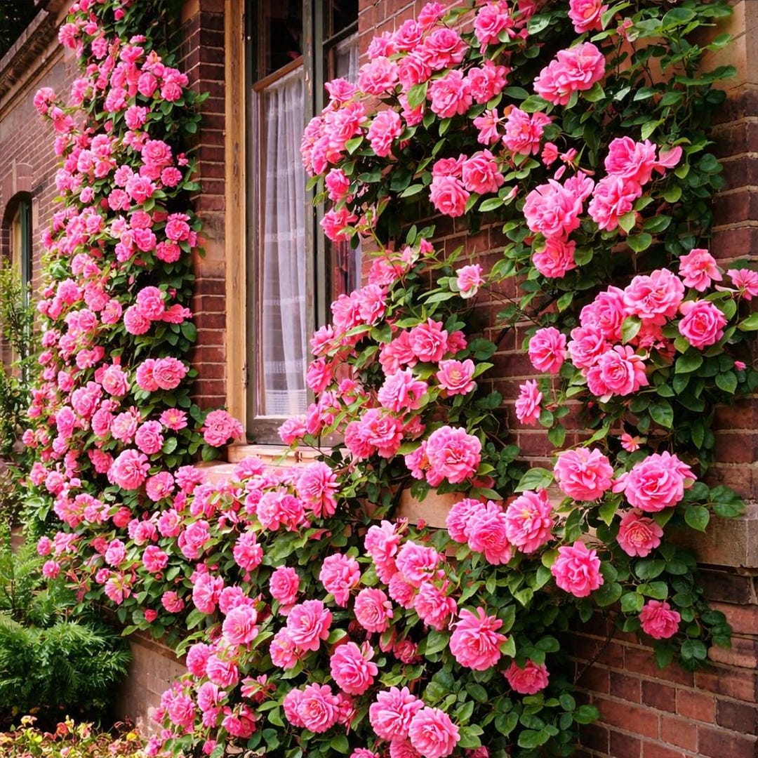 Climbing Pink Rose Seeds: Cold Hardy Perennial - Romantic Garden