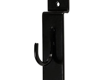 50 Pcs Of Black 1" Slatwall Metal Hooks Slat Wall Display Hook Slat Grid Panels
