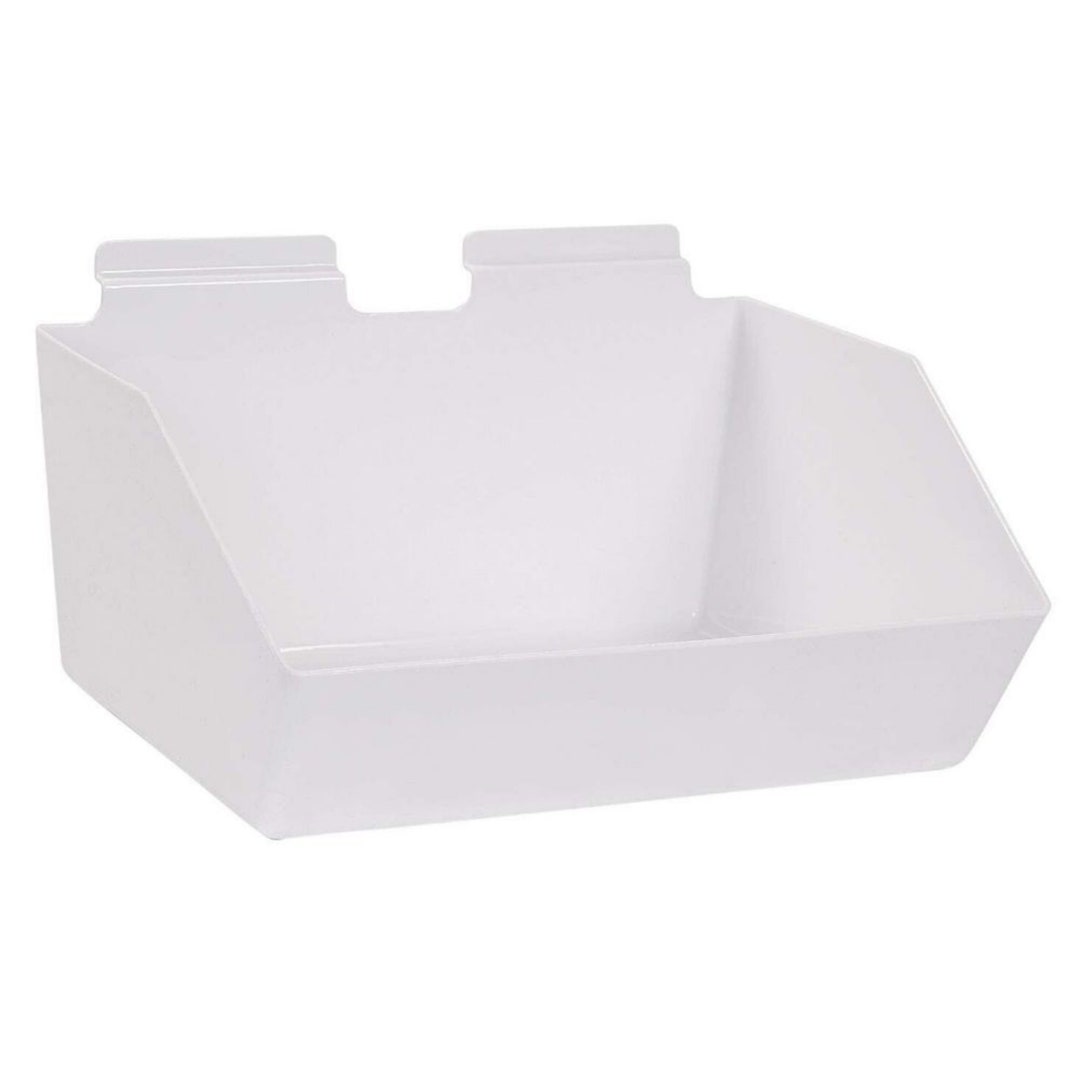 White Slatwall Bins Dump Acrylic 12 X 9.5 X 5.5 Slat Wall Etsy