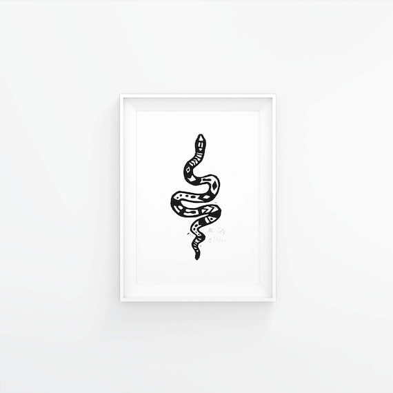 Aboriginal Inspired Snake Illustration Tattoo Style - Etsy Australia