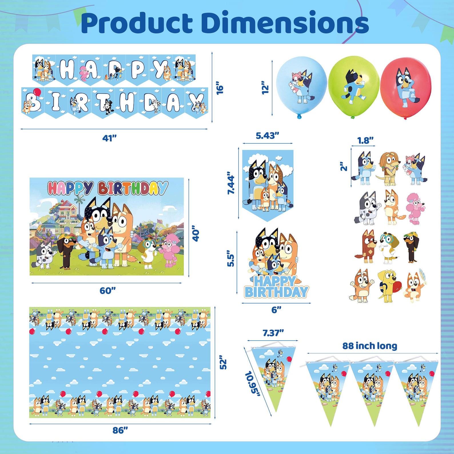 Bluey Birthday Decorations