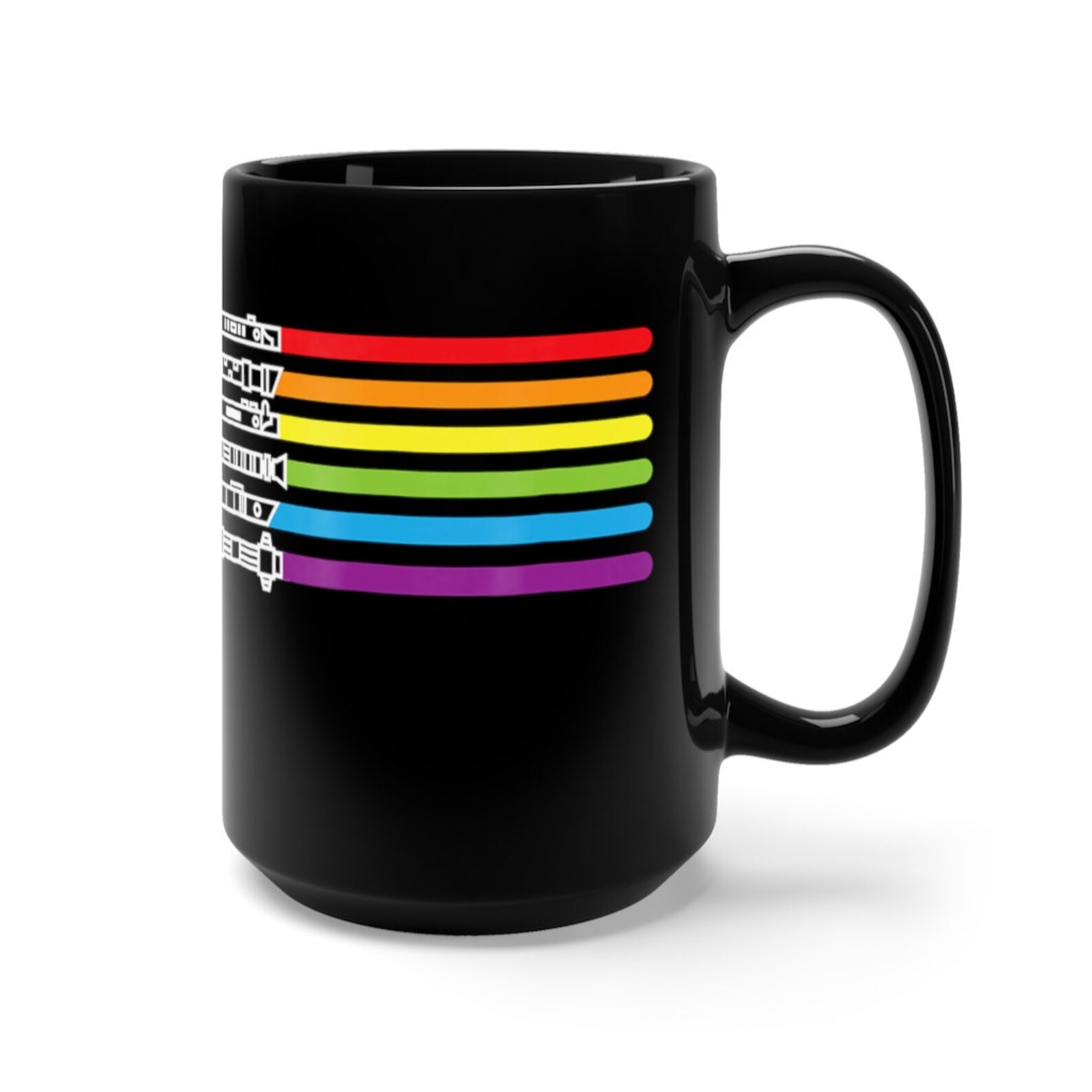 Funny Gay Saber Rainbow LGBT Pride Month 2018 Gift Black mug | Etsy