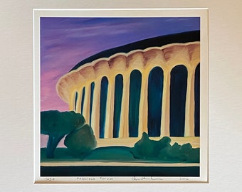 Signed Limited Edition Giclee Print of Fabulous Forum matted to fit 16&quot; x 20&quot; frame
