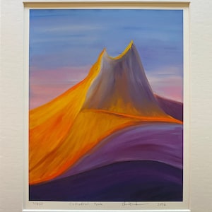 Impresión Giclée de edición limitada firmada de Cathedral Peak por Christine Kerr