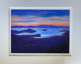 Signed Limited Edition Giclee Print of Descending Mt. Tam