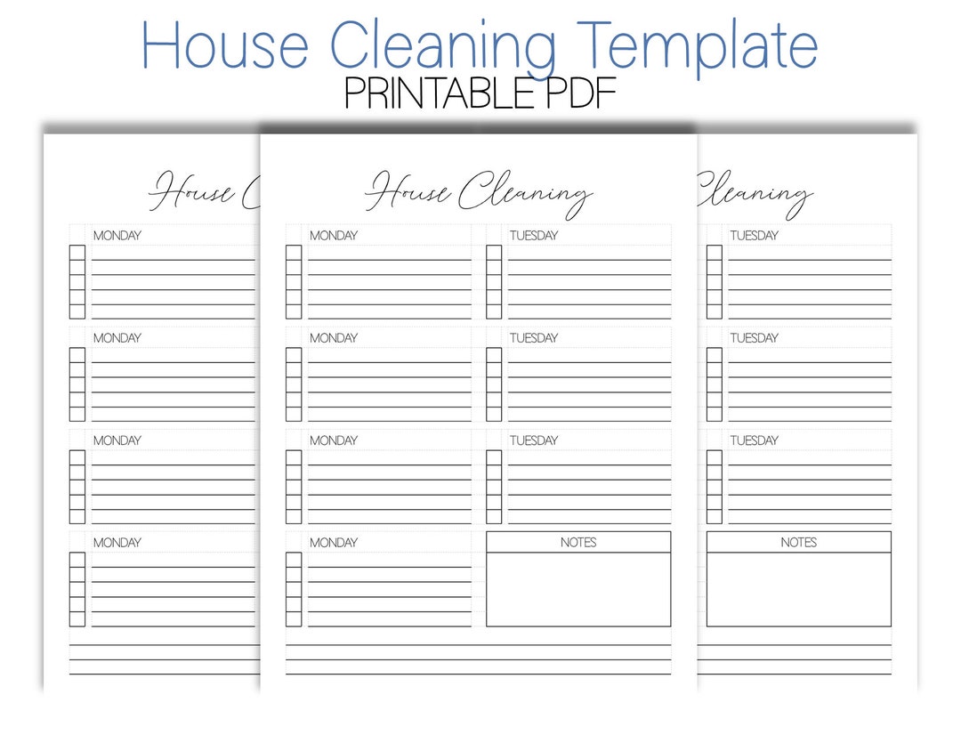 Weekly Cleaning Schedule: Organize and Simplify Your Cleaning Routine ...