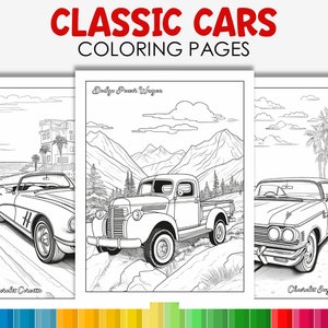 39 Printable Classic Car Coloring Pages - Vintage Vehicles for Creative Fun