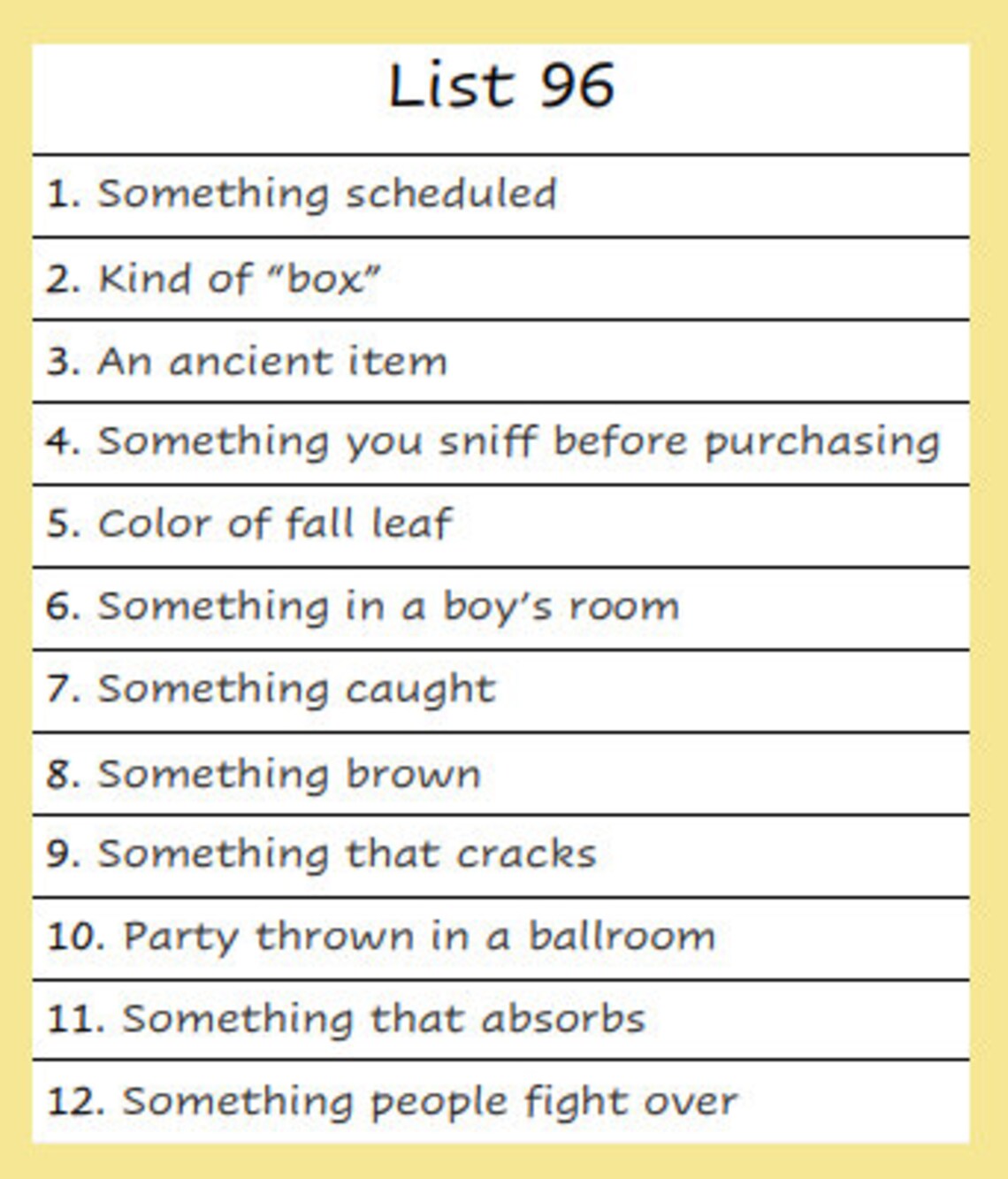 Scattergories Printable Game for Kids: Build Vocabulary and Have Fun ...