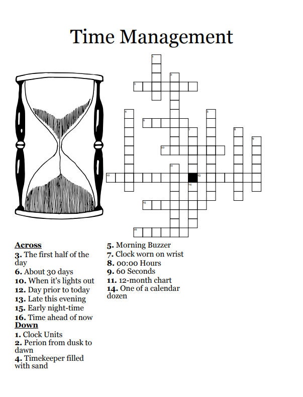 January Crossword Puzzles for Dementia: Printable Brain Exercise for ...