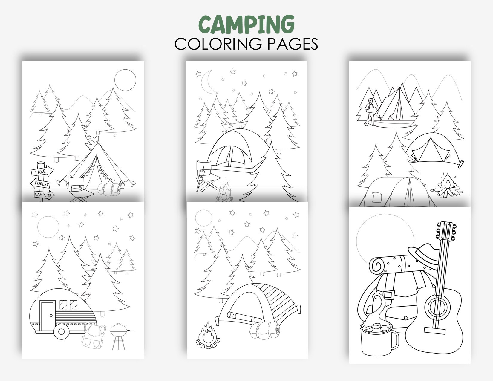 Printable Camping Coloring Pages - Fun for Nature Lovers of All Ages