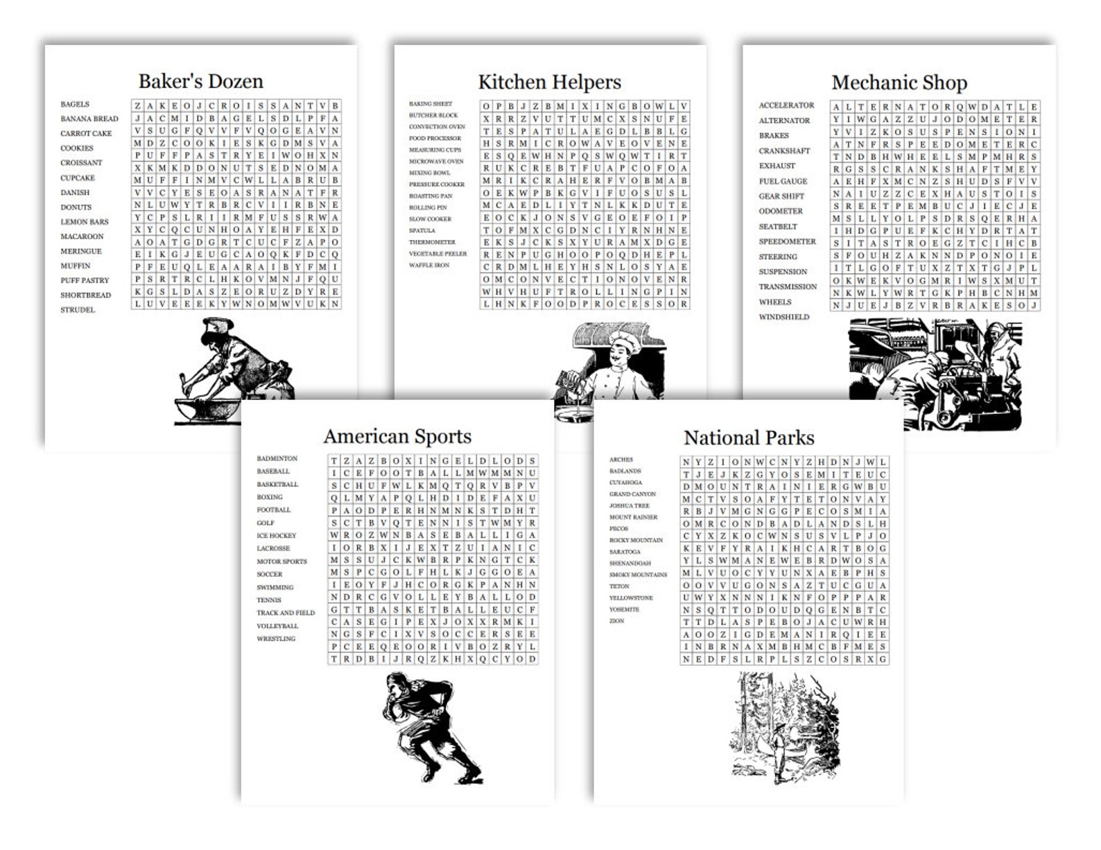 Brain Teasers: A Printable Collection of Easy Word Search Puzzles for ...