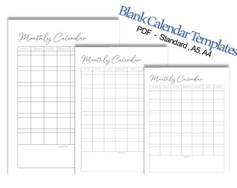 Monthly Planner: Stay Organized and On Track with a Printable Blank Calendar