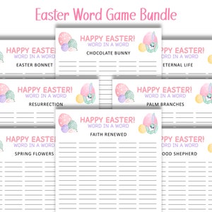 Easter Word in a Word Printable Game Pack