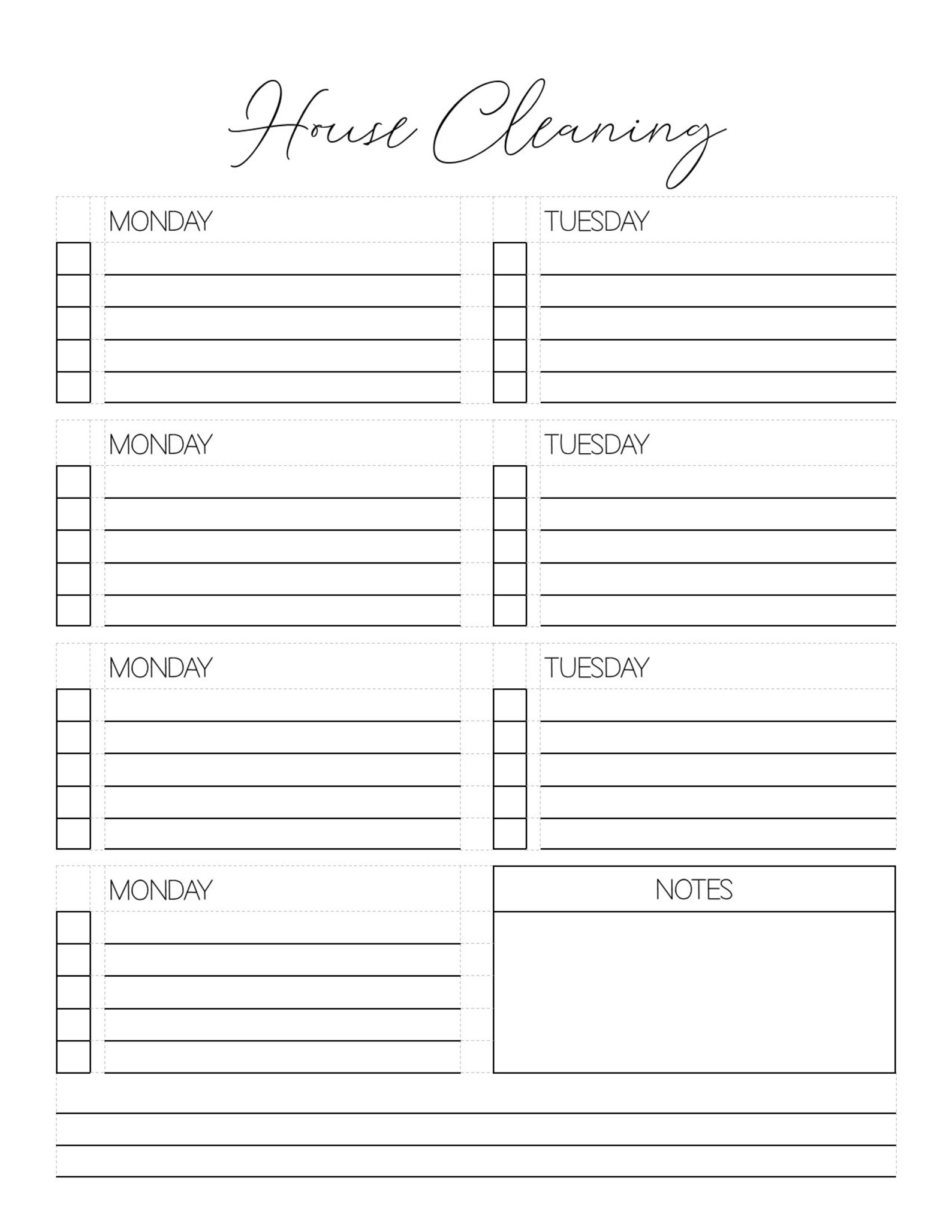 Weekly Cleaning Schedule: Organize and Simplify Your Cleaning Routine ...