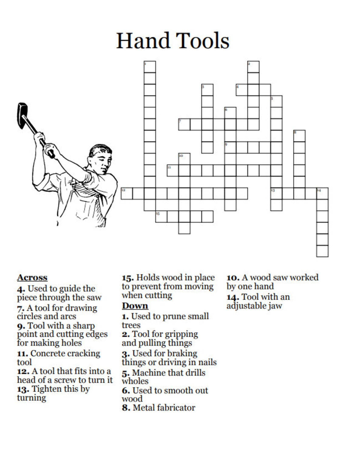 June Crossword Puzzles for Dementia Printable Brain Exercise for