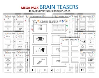 48-Page Printable Brain Games: Robus Puzzles & Brain Teasers