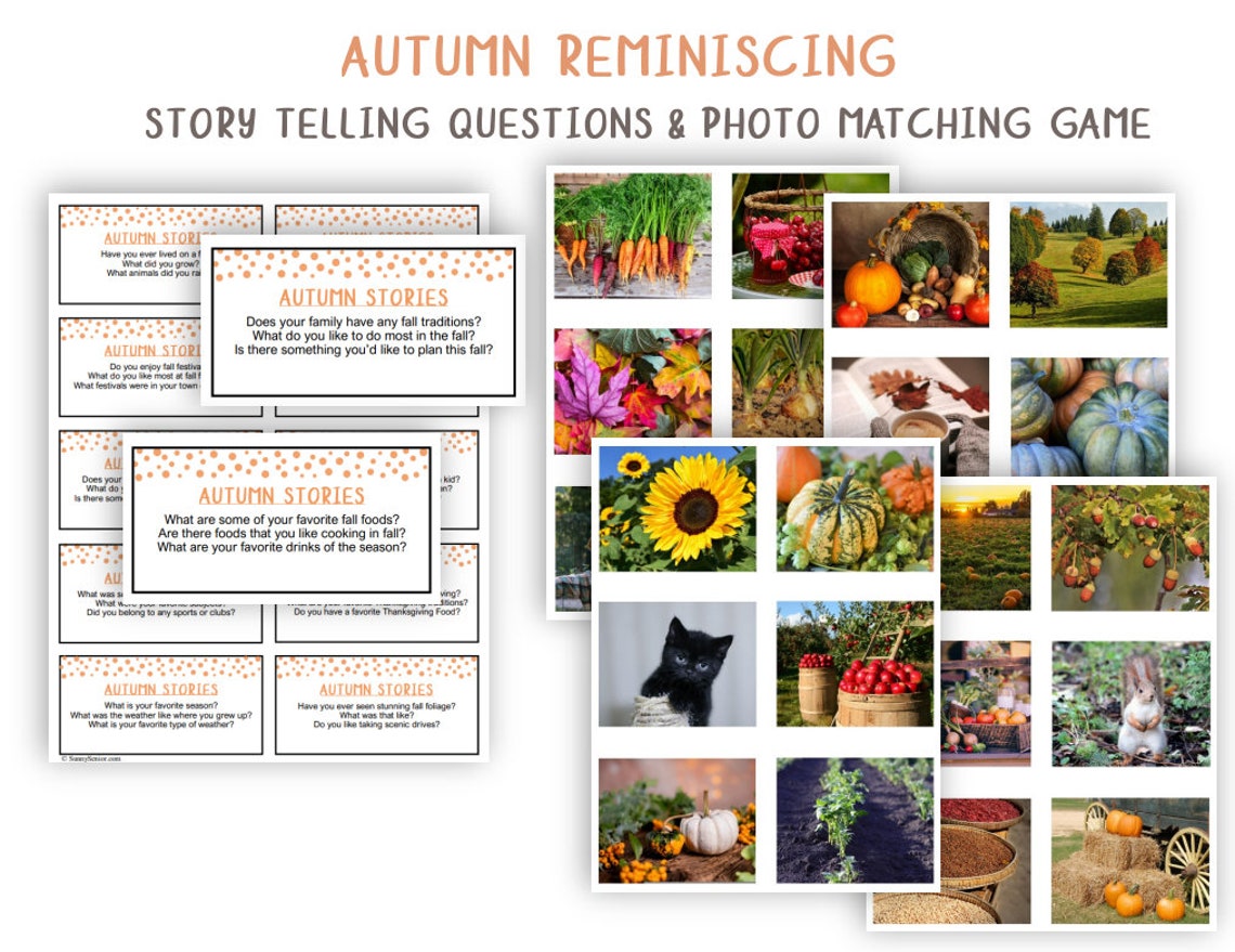 Autumn Harvest: A Printable Activity Bundle for Dementia Care - Etsy